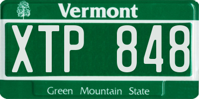 VT license plate XTP848