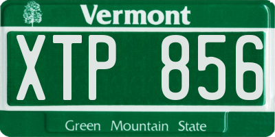 VT license plate XTP856