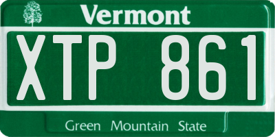 VT license plate XTP861