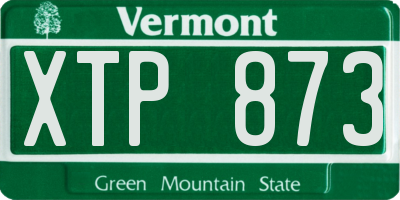 VT license plate XTP873