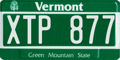 VT license plate XTP877