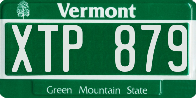 VT license plate XTP879