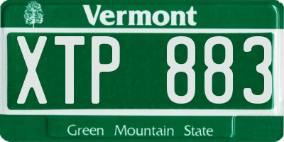 VT license plate XTP883