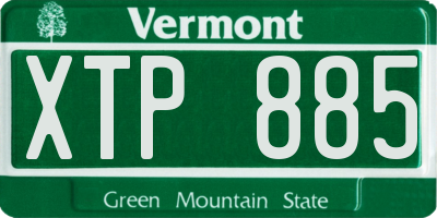 VT license plate XTP885