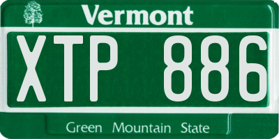 VT license plate XTP886