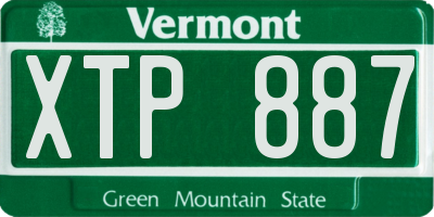VT license plate XTP887