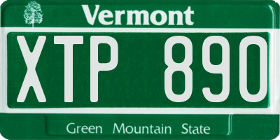 VT license plate XTP890
