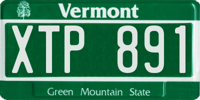 VT license plate XTP891