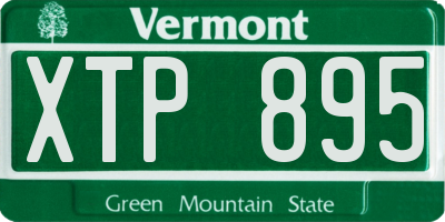 VT license plate XTP895