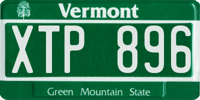 VT license plate XTP896