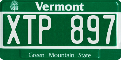 VT license plate XTP897