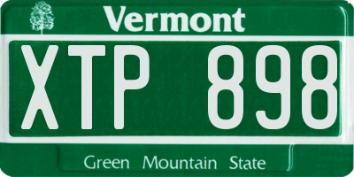 VT license plate XTP898
