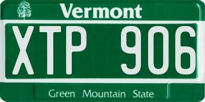 VT license plate XTP906