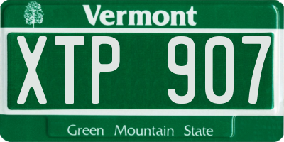 VT license plate XTP907
