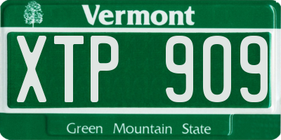 VT license plate XTP909