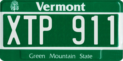 VT license plate XTP911