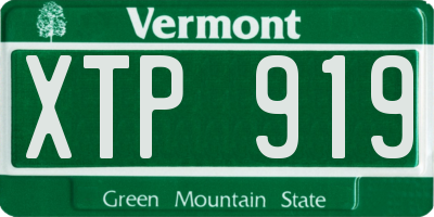 VT license plate XTP919