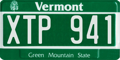 VT license plate XTP941