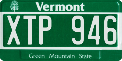 VT license plate XTP946