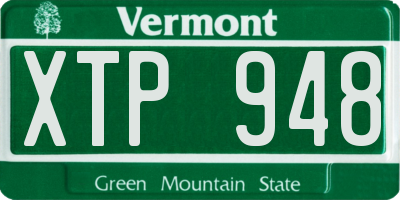 VT license plate XTP948