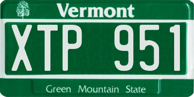 VT license plate XTP951