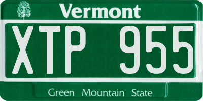 VT license plate XTP955