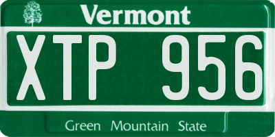 VT license plate XTP956
