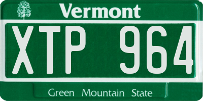 VT license plate XTP964