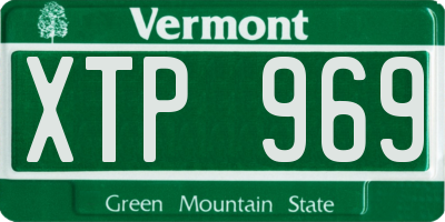 VT license plate XTP969