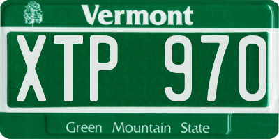 VT license plate XTP970