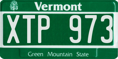 VT license plate XTP973