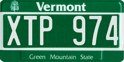 VT license plate XTP974