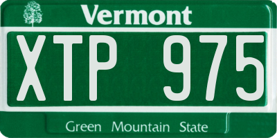 VT license plate XTP975