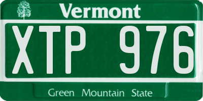 VT license plate XTP976