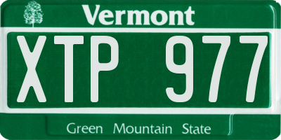 VT license plate XTP977