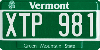 VT license plate XTP981