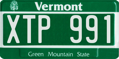 VT license plate XTP991