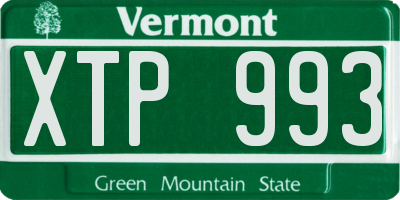 VT license plate XTP993