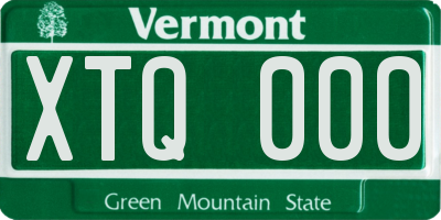 VT license plate XTQ000