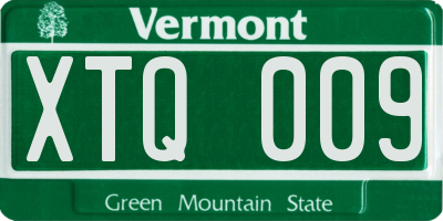 VT license plate XTQ009