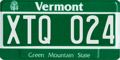 VT license plate XTQ024