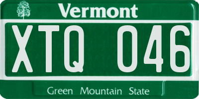 VT license plate XTQ046