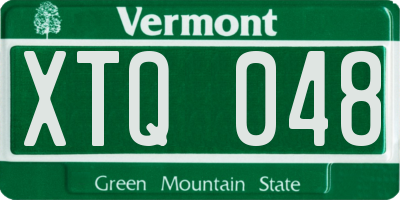 VT license plate XTQ048