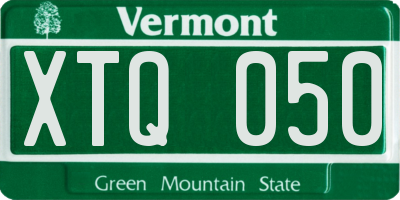 VT license plate XTQ050