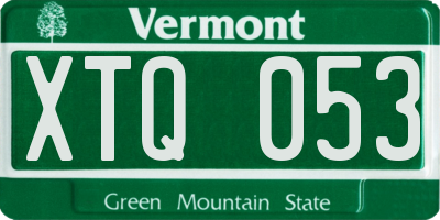 VT license plate XTQ053