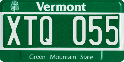 VT license plate XTQ055