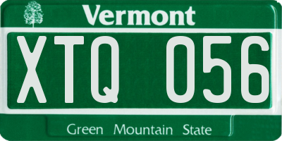 VT license plate XTQ056