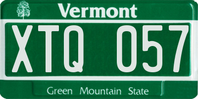 VT license plate XTQ057