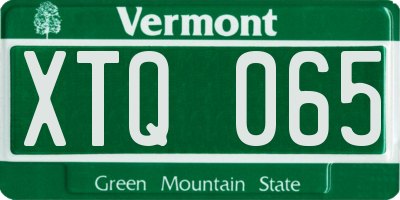 VT license plate XTQ065