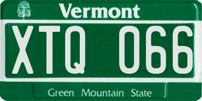 VT license plate XTQ066